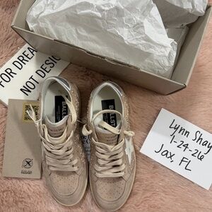 NTW Golden Goose Pink Swarovski Ball Star Sneakers